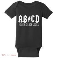 ABCD Fourth Grade Rocks Teacher Back to School Baby Bodysuit thumb 0
