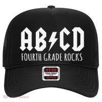 ABCD Fourth Grade Rocks Teacher Back to School Hat thumb 0