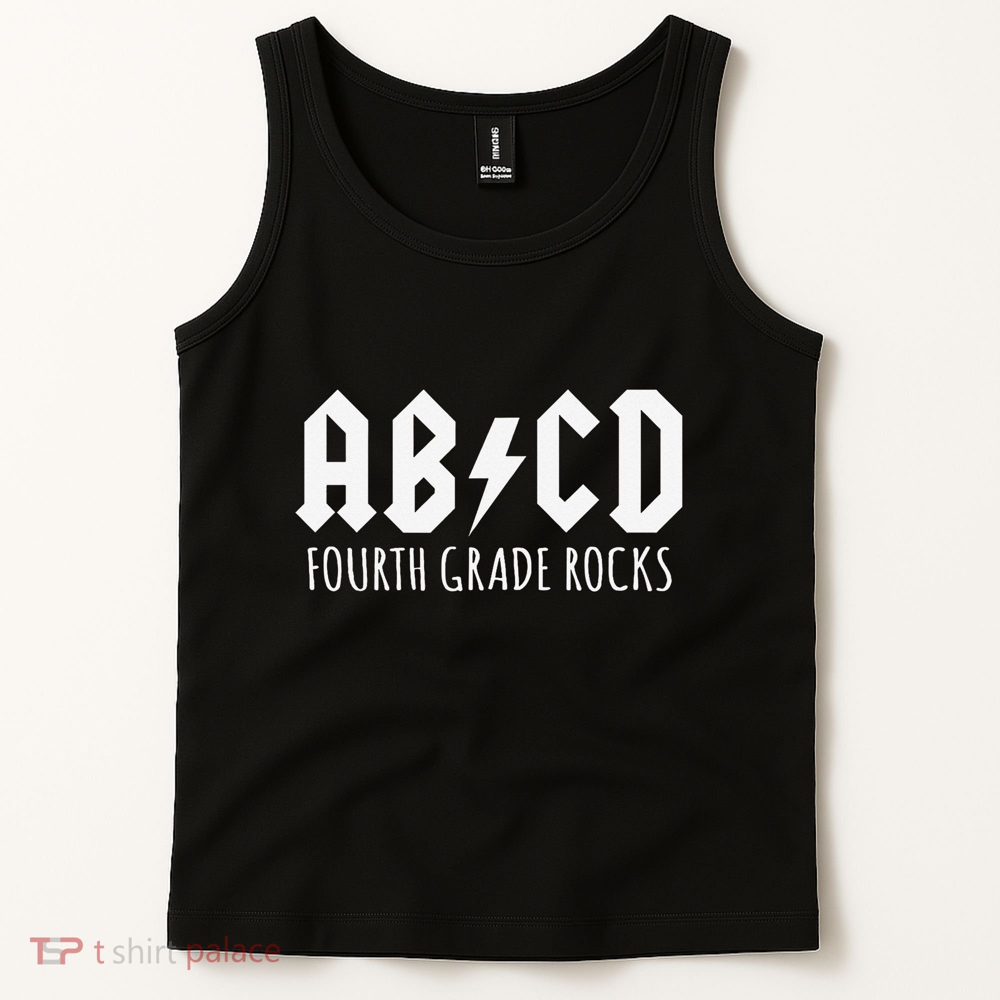 ABCD Fourth Grade Rocks Teacher Back to School Tank Top