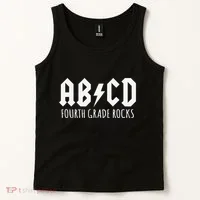 ABCD Fourth Grade Rocks Teacher Back to School Tank Top thumb 2