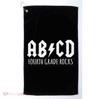 ABCD Fourth Grade Rocks Teacher Back to School Golf Towel thumb 0