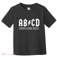 ABCD Fourth Grade Rocks Teacher Back to School Toddler T-Shirt thumb 0