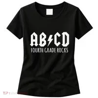 ABCD Fourth Grade Rocks Teacher Back to School Women's T-Shirt thumb 0