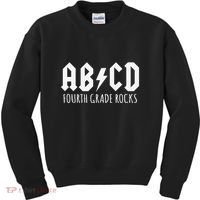 ABCD Fourth Grade Rocks Teacher Back to School Kids Sweatshirt thumb 0