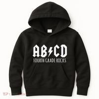 ABCD Fourth Grade Rocks Teacher Back to School Kids Hoodie thumb 0