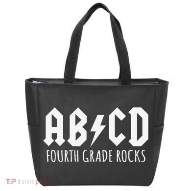 ABCD Fourth Grade Rocks Teacher Back to School Tote Bag