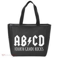 ABCD Fourth Grade Rocks Teacher Back to School Tote Bag thumb 0