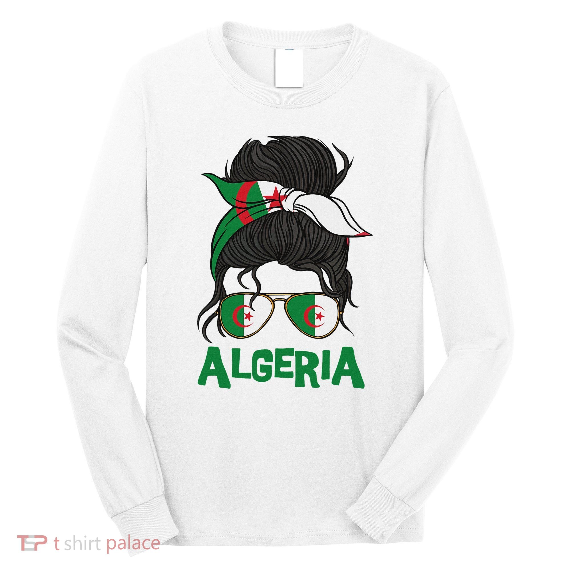 Algeria For Girl Algerian Flag For Women Algeria Long Sleeve Shirt