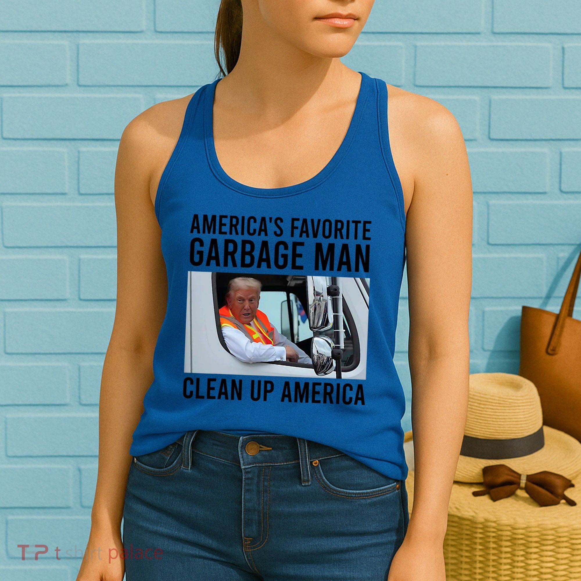 AmericaS Favorite Garbage Man Clean Up America Women's Tank Top