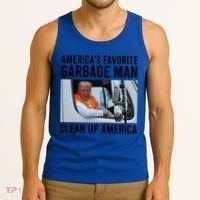 AmericaS Favorite Garbage Man Clean Up America Tank Top thumb 3