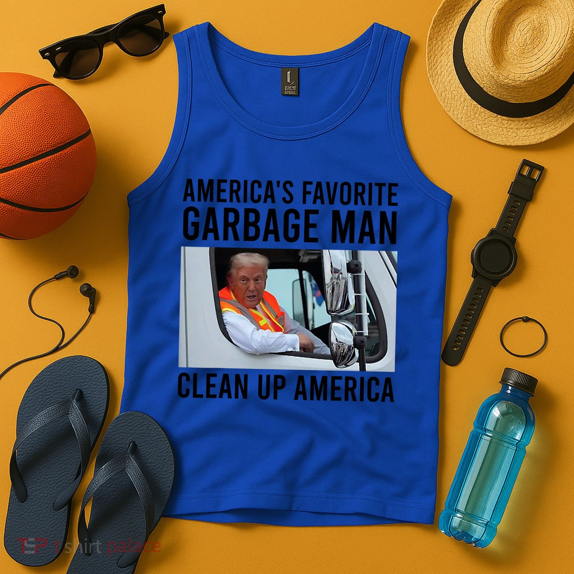 AmericaS Favorite Garbage Man Clean Up America Tank Top