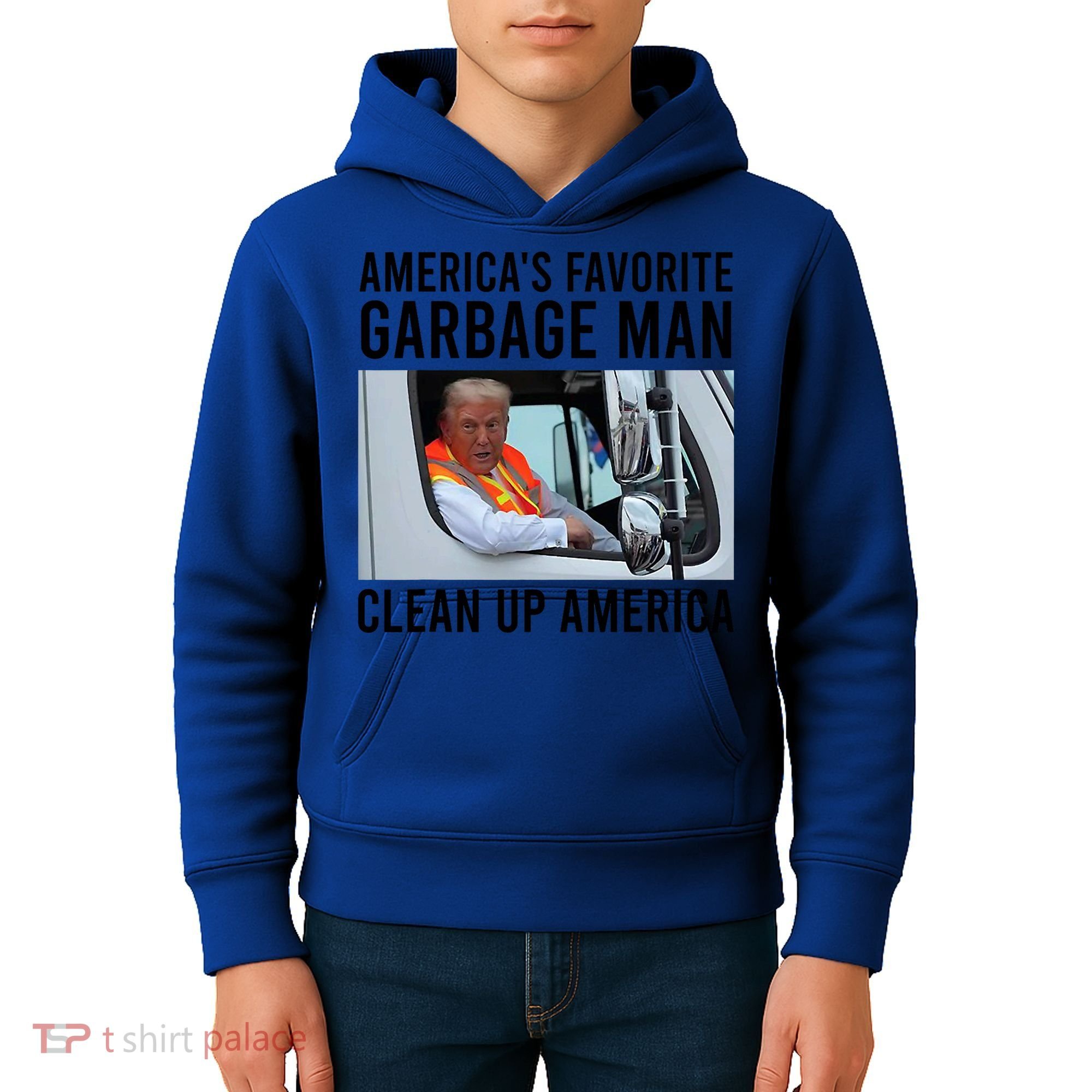 AmericaS Favorite Garbage Man Clean Up America Kids Hoodie