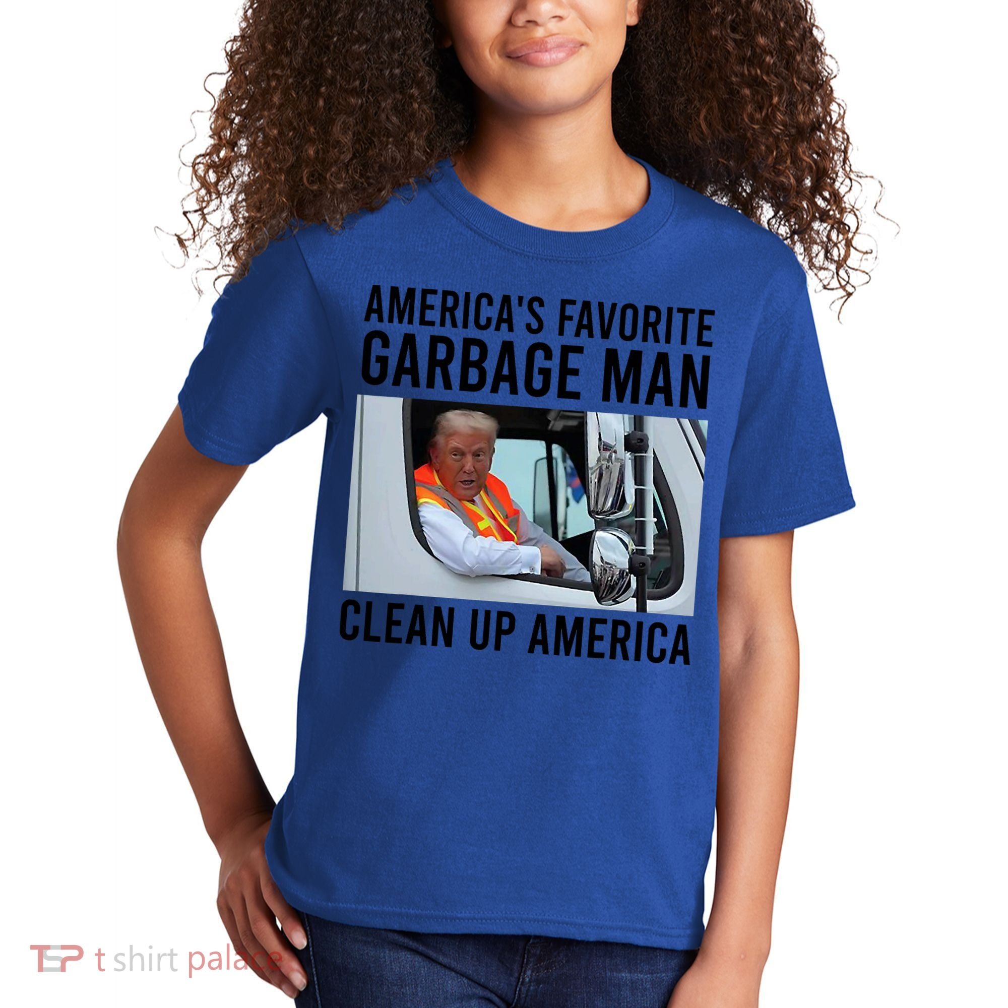 AmericaS Favorite Garbage Man Clean Up America Kids T-Shirt