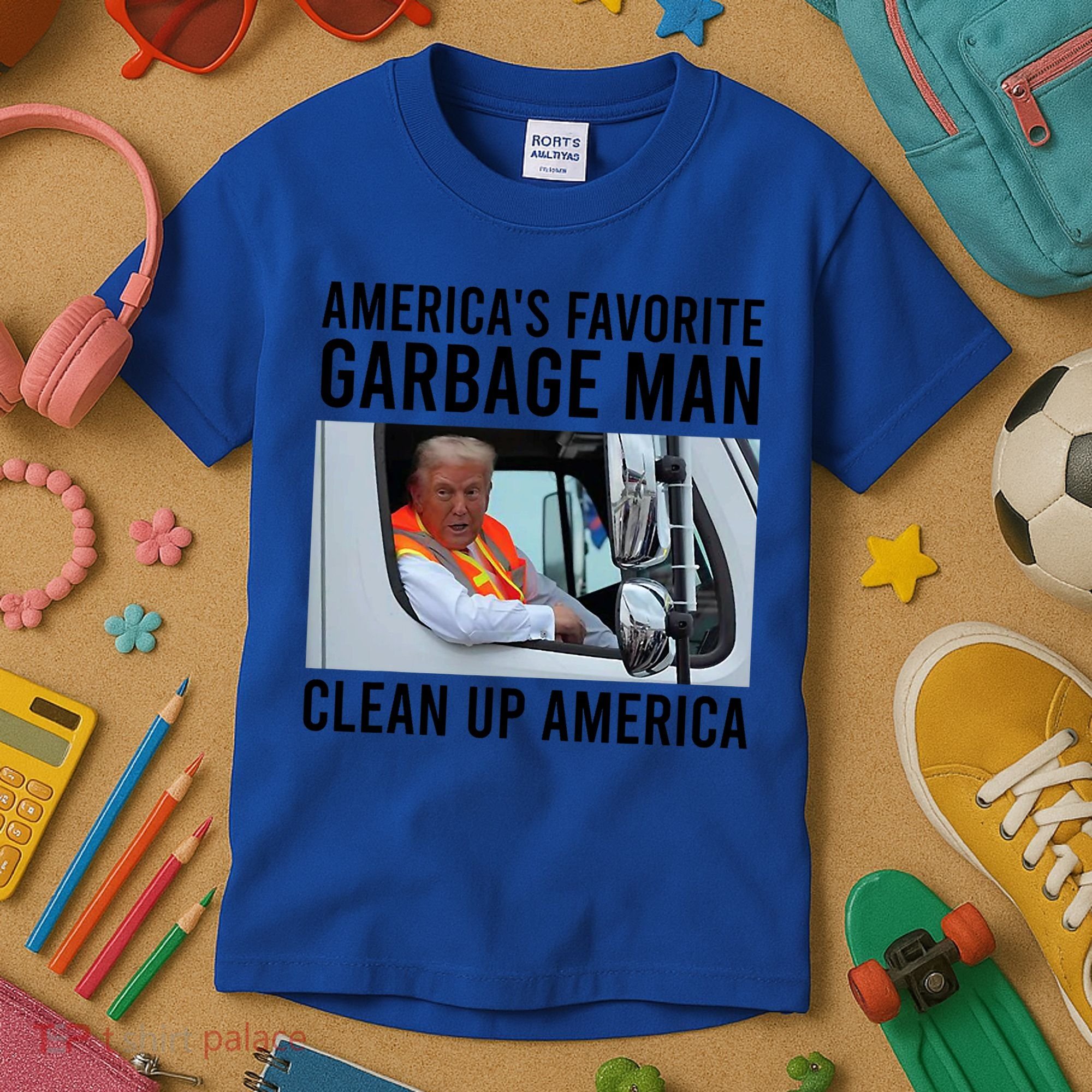 AmericaS Favorite Garbage Man Clean Up America Kids T-Shirt