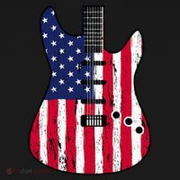 American Flag Guitar Funny Usa Guitarist Outfit Women's Hoodie thumb 2