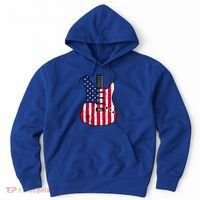 American Flag Guitar Funny Usa Guitarist Outfit Hoodie thumb 0