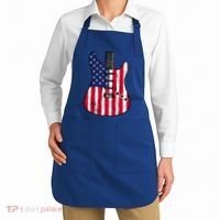 American Flag Guitar Funny Usa Guitarist Outfit Apron thumb 2
