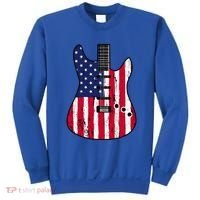 American Flag Guitar Funny Usa Guitarist Outfit Sweatshirt thumb 0