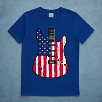 American Flag Guitar Funny Usa Guitarist Outfit T-Shirt thumb 5