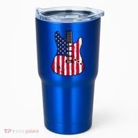 American Flag Guitar Funny Usa Guitarist Outfit Tumbler thumb 0