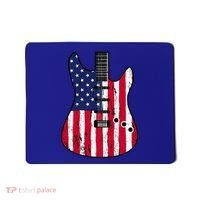 American Flag Guitar Funny Usa Guitarist Outfit Mousepad thumb 0
