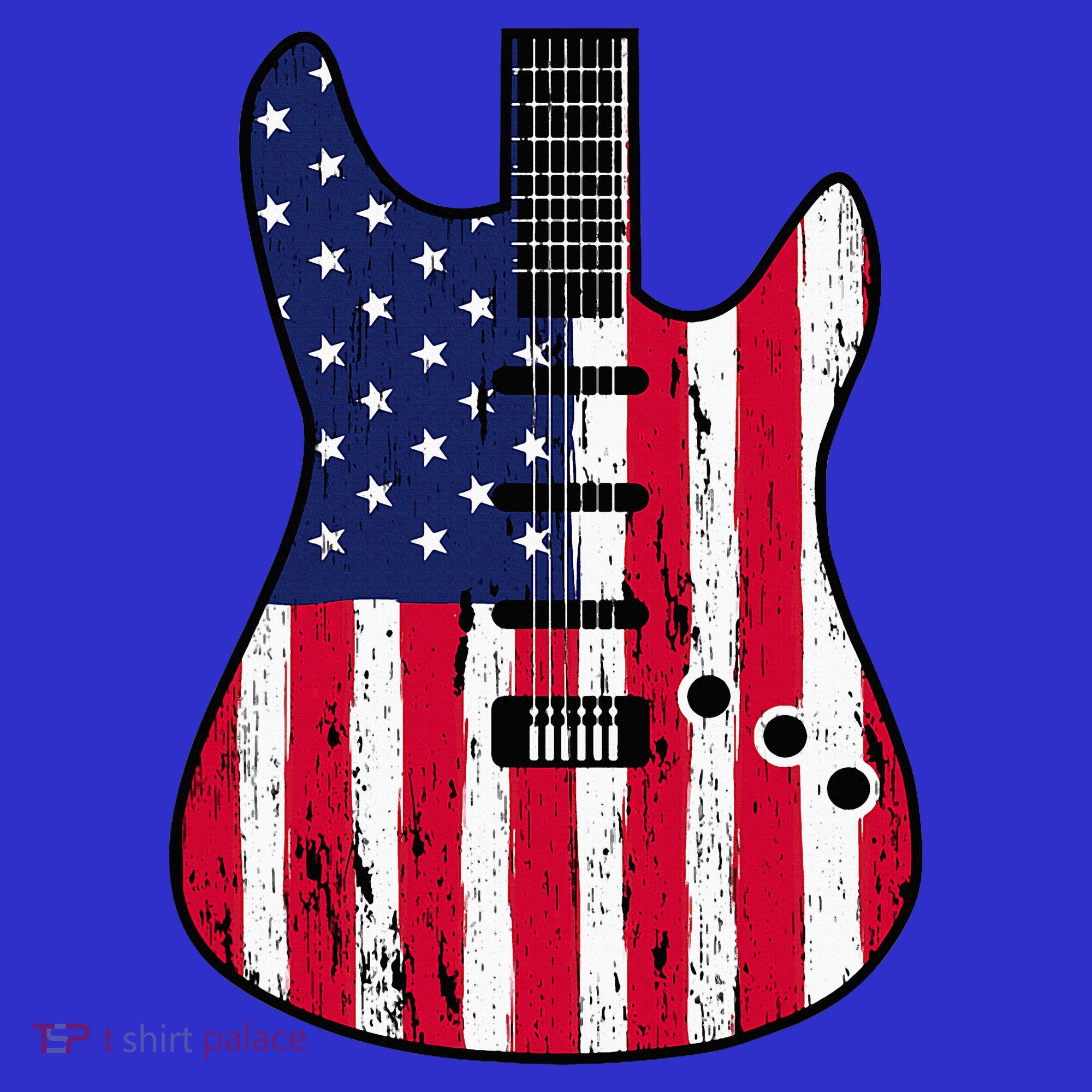 American Flag Guitar Funny Usa Guitarist Outfit Mousepad