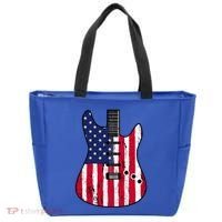 American Flag Guitar Funny Usa Guitarist Outfit Tote Bag thumb 0