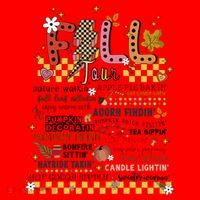 Autumn Fall Graphic Santa Hat thumb 1