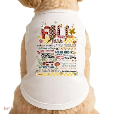 Autumn Fall Graphic Doggie Tank