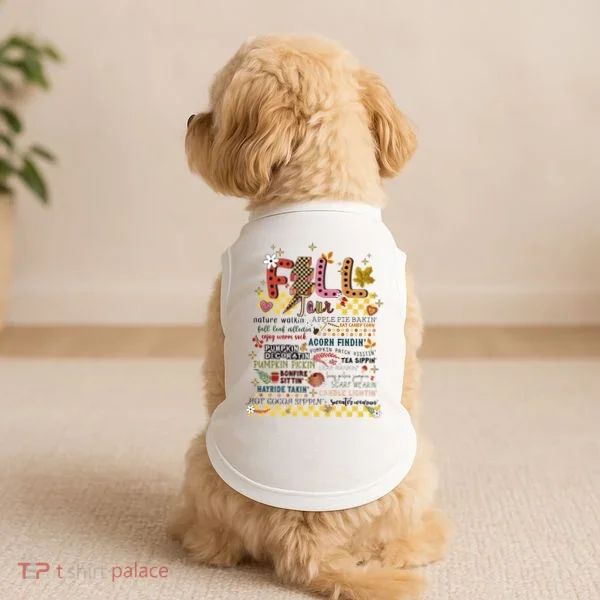 Autumn Fall Graphic Doggie Tank