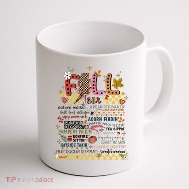 Autumn Fall Graphic Coffee Mug back