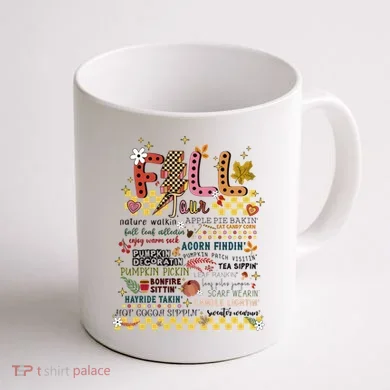 Autumn Fall Graphic Coffee Mug back