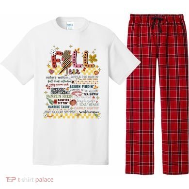 Autumn Fall Graphic Pajama Set