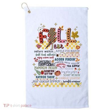 Autumn Fall Graphic Golf Towel