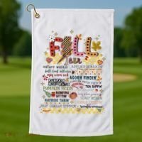 Autumn Fall Graphic Golf Towel thumb 1