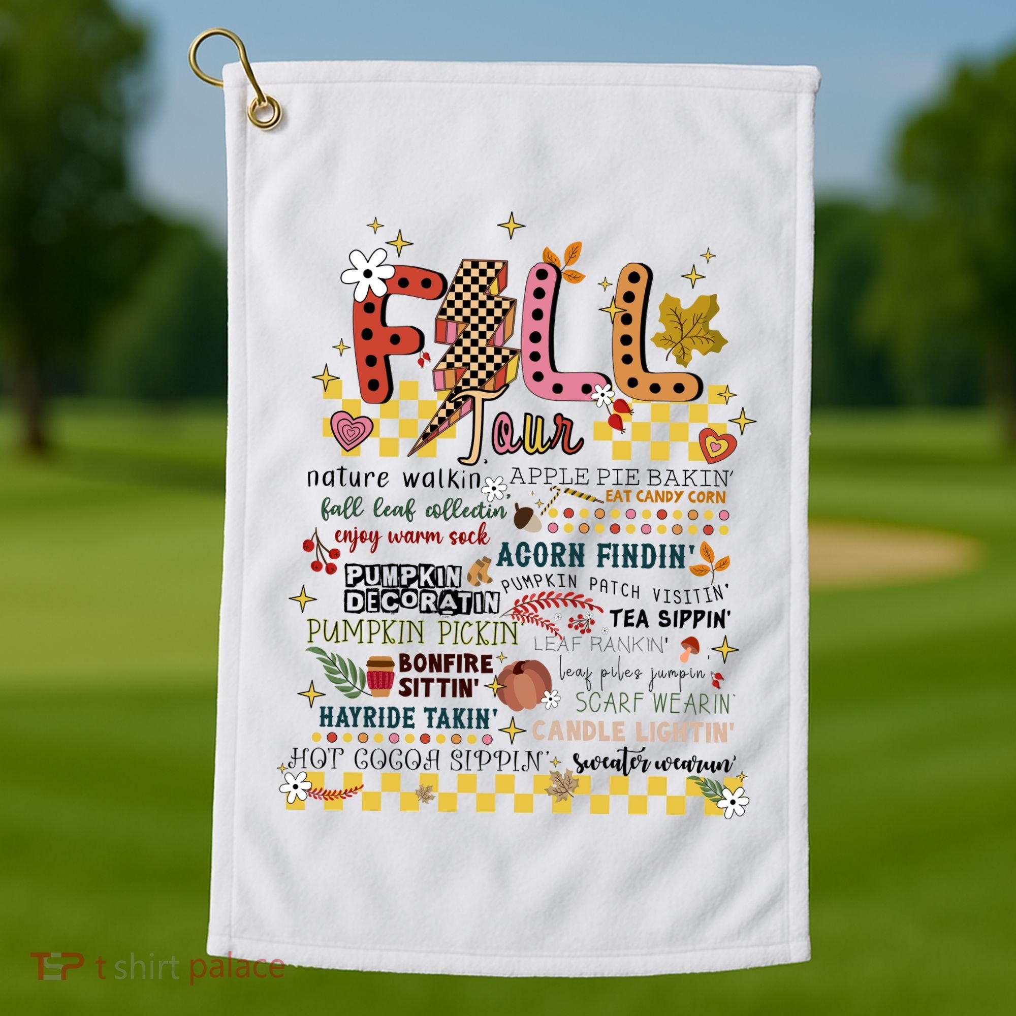 Autumn Fall Graphic Golf Towel