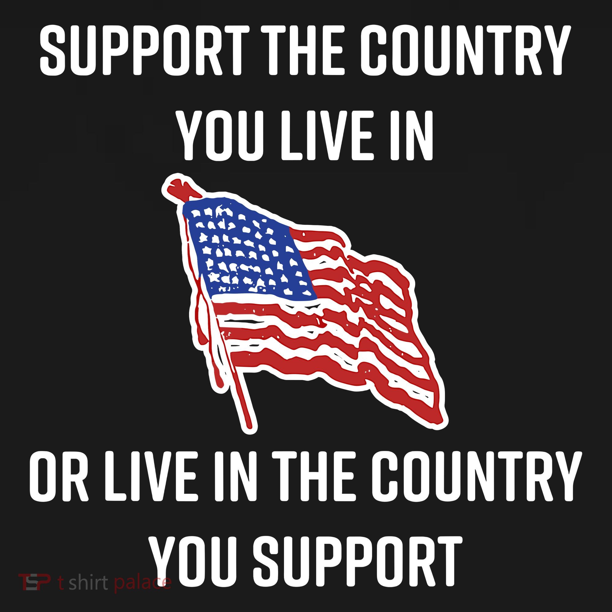 American Flag Gift Support The Country You Live In Women's Hoodie