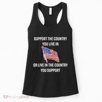 American Flag Gift Support The Country You Live In Women's Tank Top thumb 0
