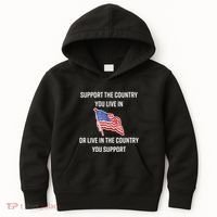 American Flag Gift Support The Country You Live In Kids Hoodie thumb 0