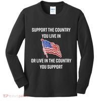American Flag Gift Support The Country You Live In Kids Long Sleeve Shirt thumb 0
