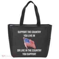 American Flag Gift Support The Country You Live In Tote Bag thumb 0