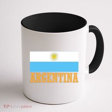 Argentina Flag Graphic Vintage Coffee Mug back