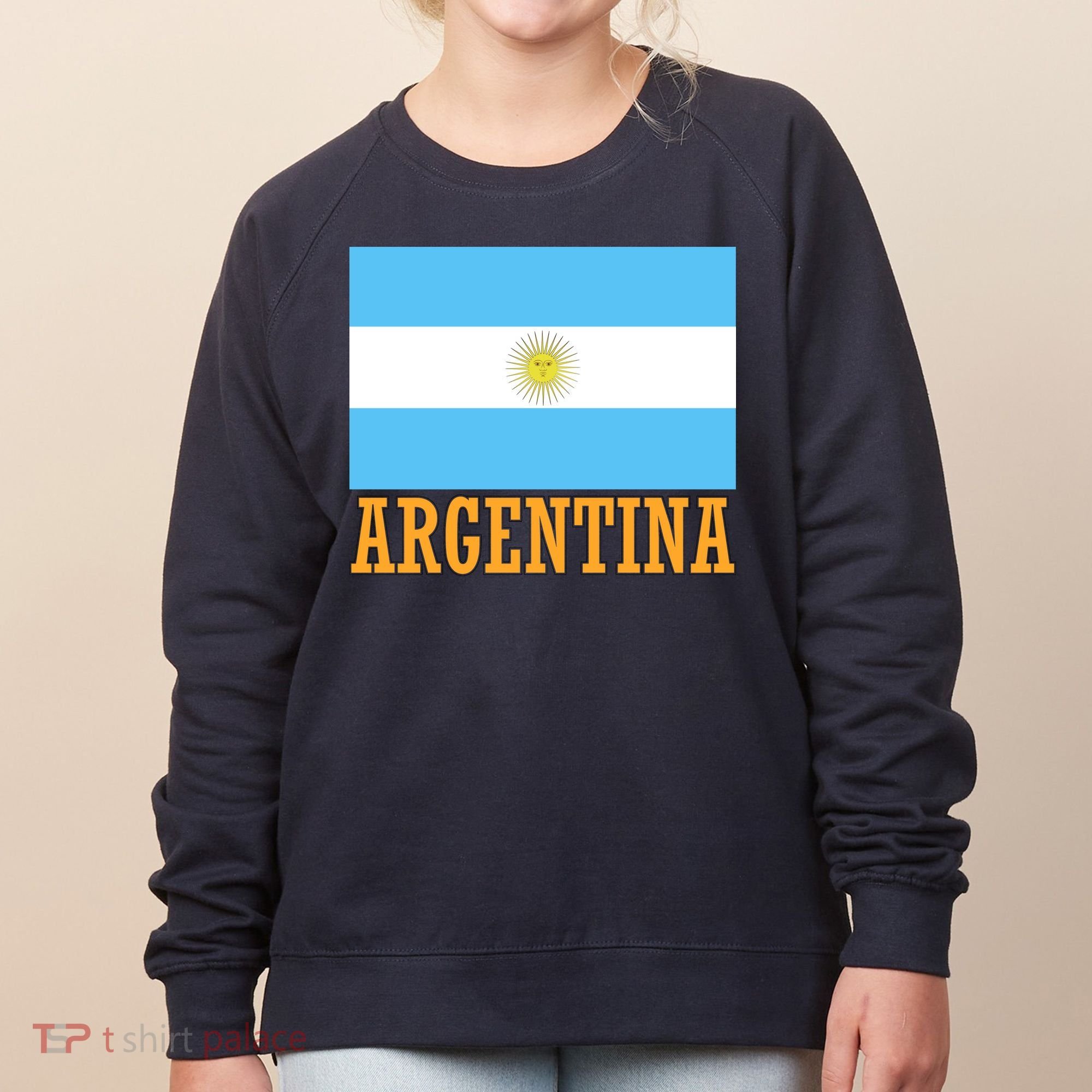 Argentina Flag Graphic Vintage Women's Sweatshirt