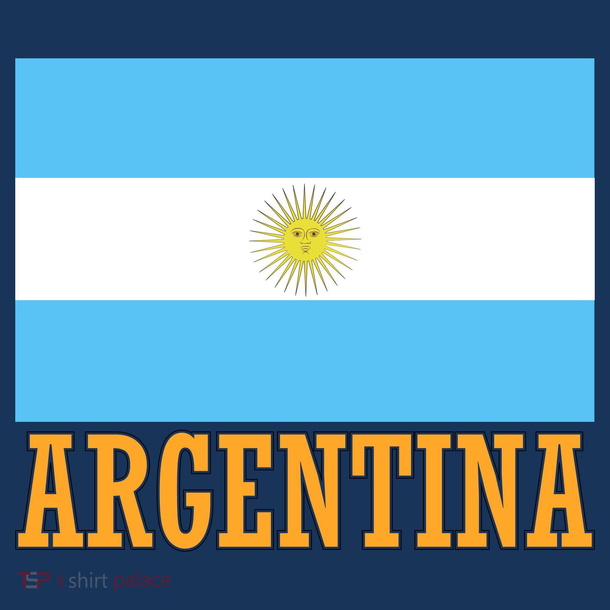 Argentina Flag Graphic Vintage T-Shirt