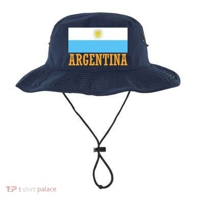 Argentina Flag Graphic Vintage Bucket Hat