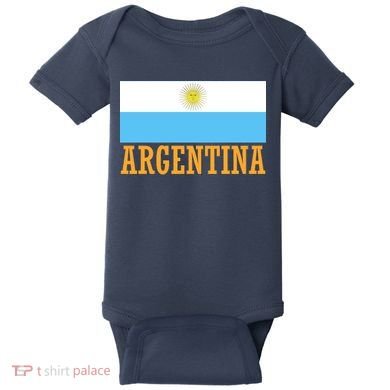 Argentina Flag Graphic Vintage Baby Bodysuit