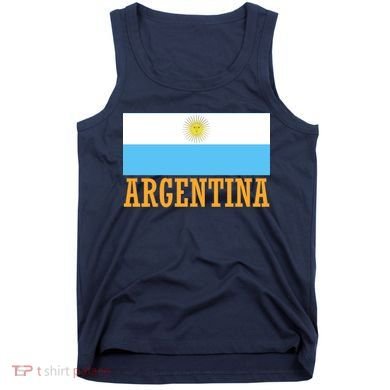 Argentina Flag Graphic Vintage Tank Top