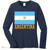 Argentina Flag Graphic Vintage Women's Long Sleeve Shirt thumb 0