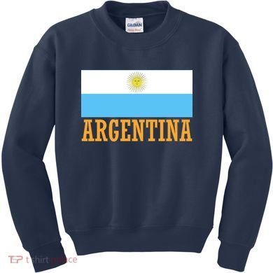 Argentina Flag Graphic Vintage Kids Sweatshirt