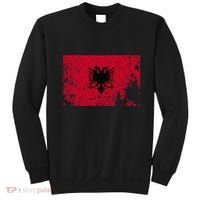 Albania Flag Grunge Albanian Flag Patriotic Sweatshirt thumb 0